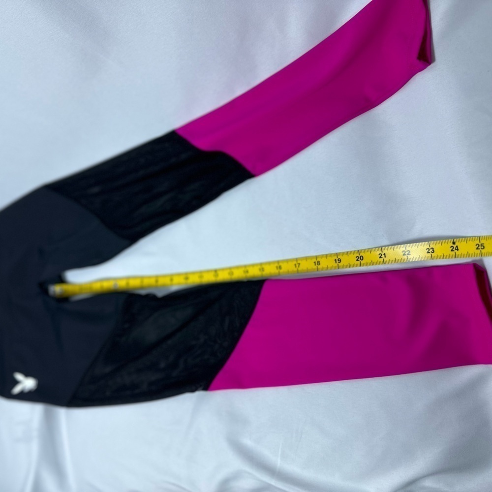 🅽🅴🆆 𝗥𝗔𝗥𝗘 𝐏𝐋𝐀𝐘𝐁𝐎𝐘 x Onzie black fuchsia 💕 mesh track legging, S/M - Picture 11 of 17